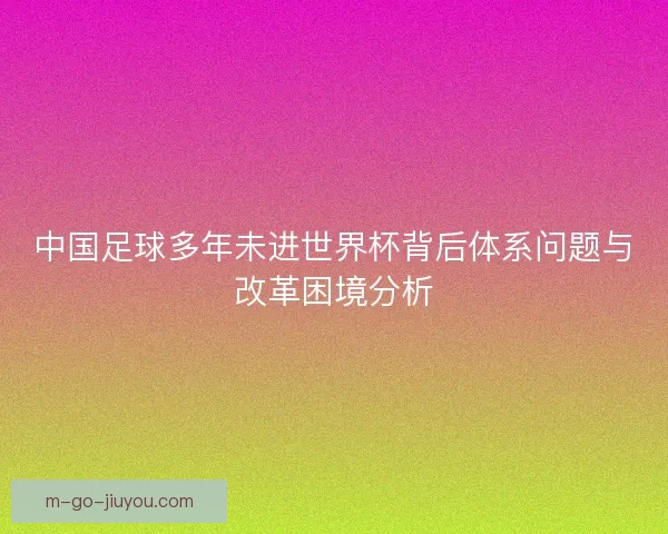 中国足球多年未进世界杯背后体系问题与改革困境分析